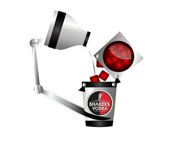 Shakers Vodka logo design