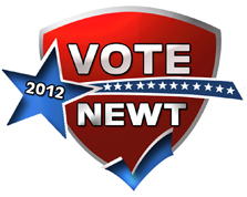 Vote Newt logo design